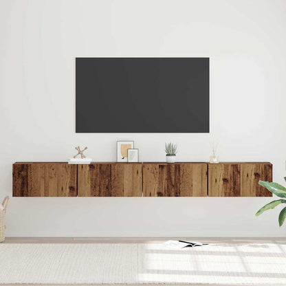 Sestava Tv Skříněk 4 Ks Staré Dřevo Kompozitní Dřevo