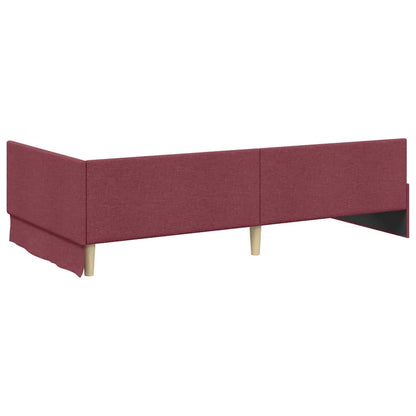 Rohový Rám Postele Víno Červené 80 Cm X 200 Cm Textil