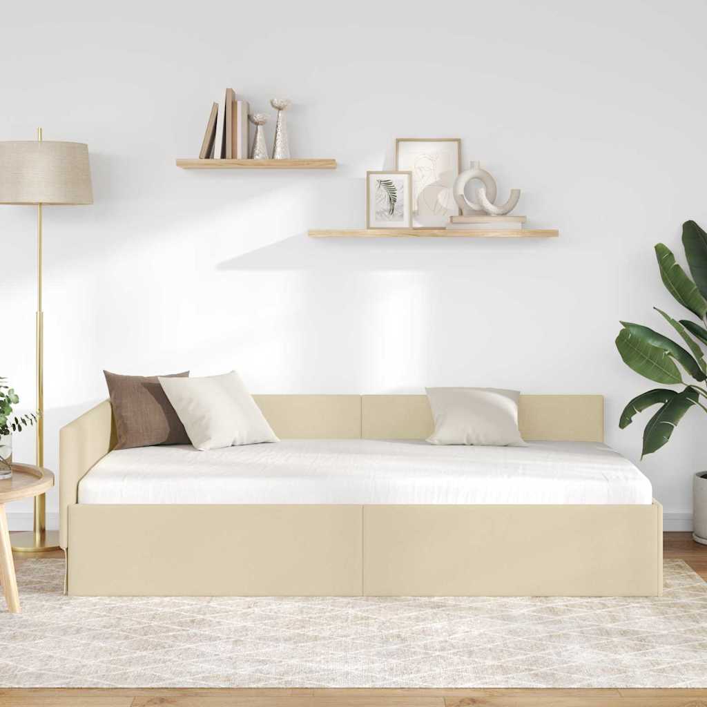 Rohový Rám Postele 80 Cm X 200 Cm Textil