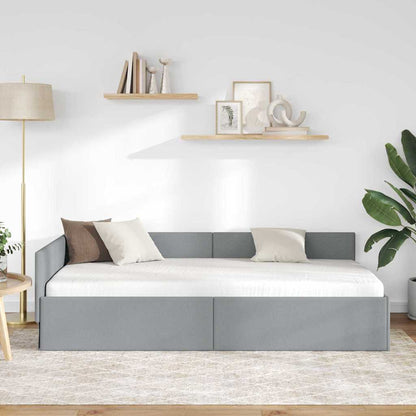 Rohový Rám Postele 90 Cm X 190 Cm Textil
