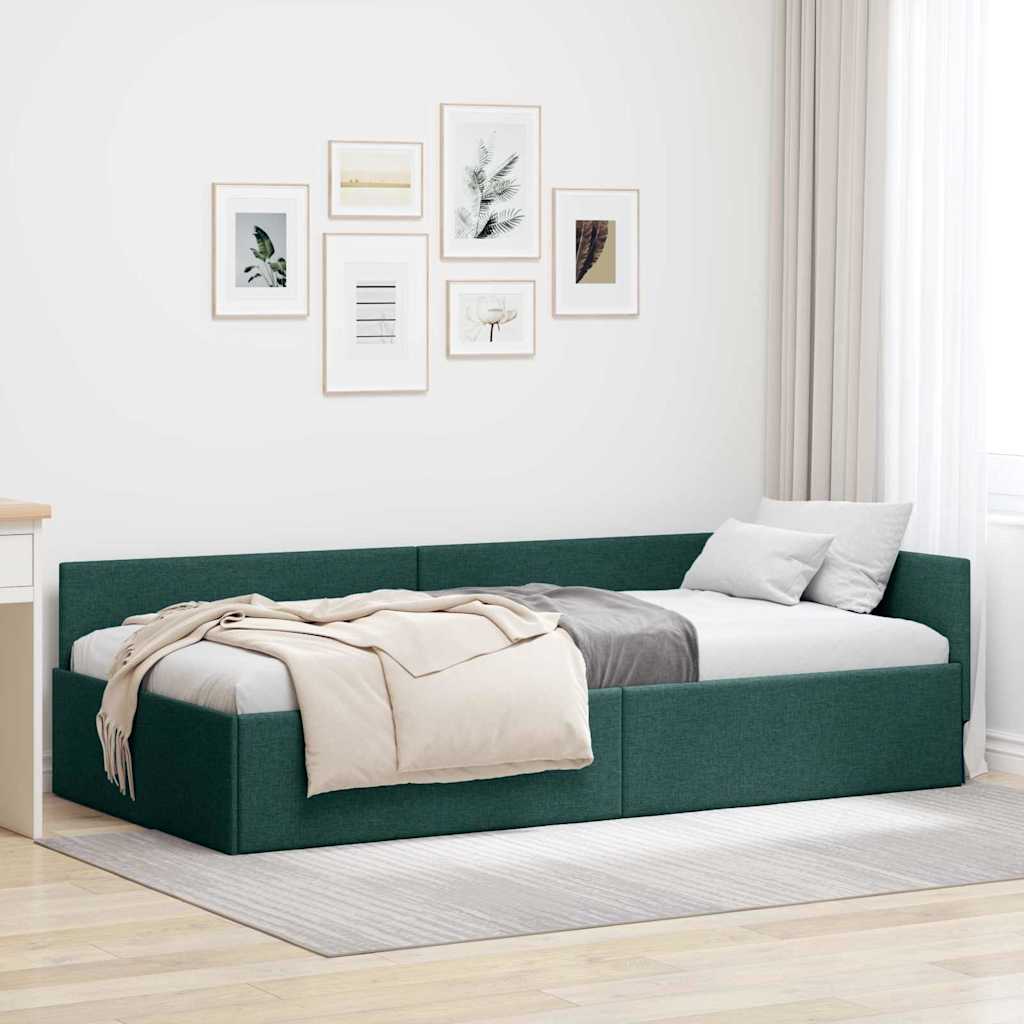 Rohový Rám Postele 90 Cm X 190 Cm Textil