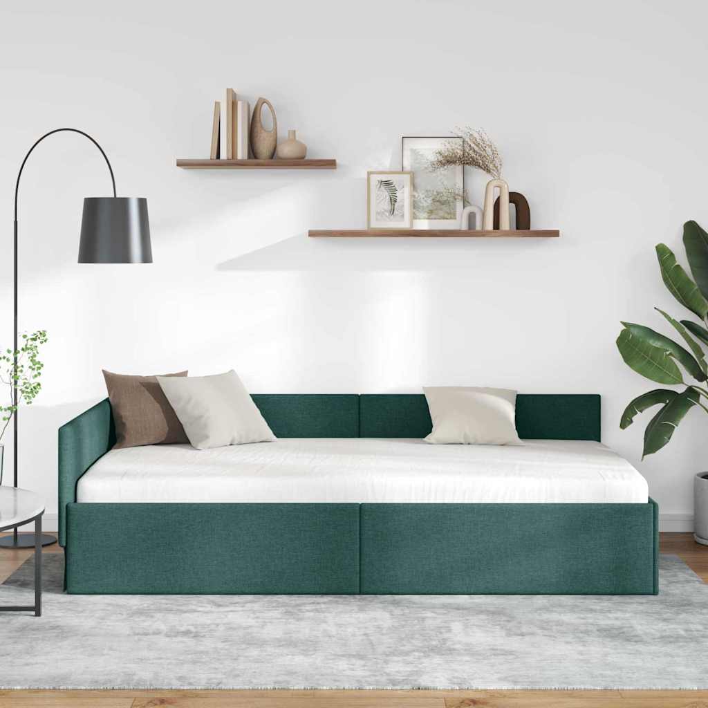 Rohový Rám Postele 90 Cm X 190 Cm Textil