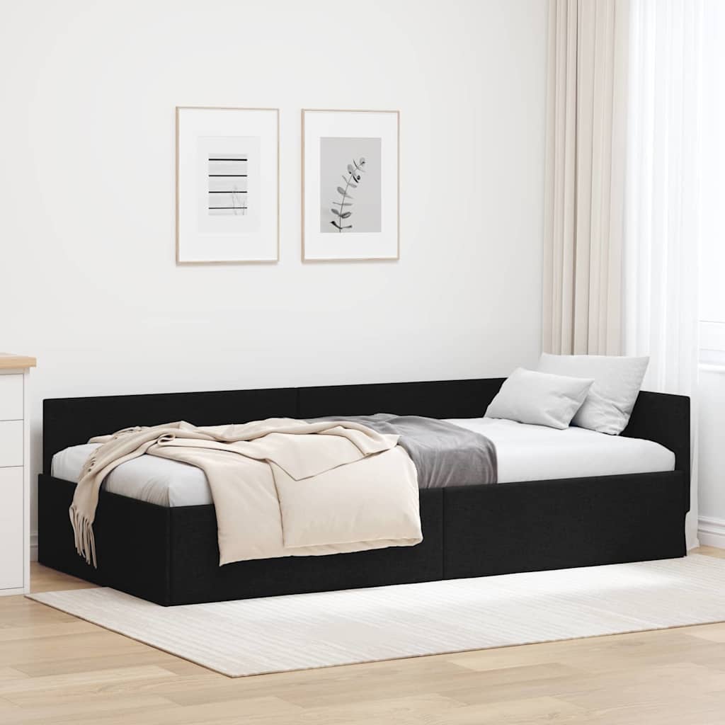 Rohový Rám Postele 90 Cm X 200 Cm Textil