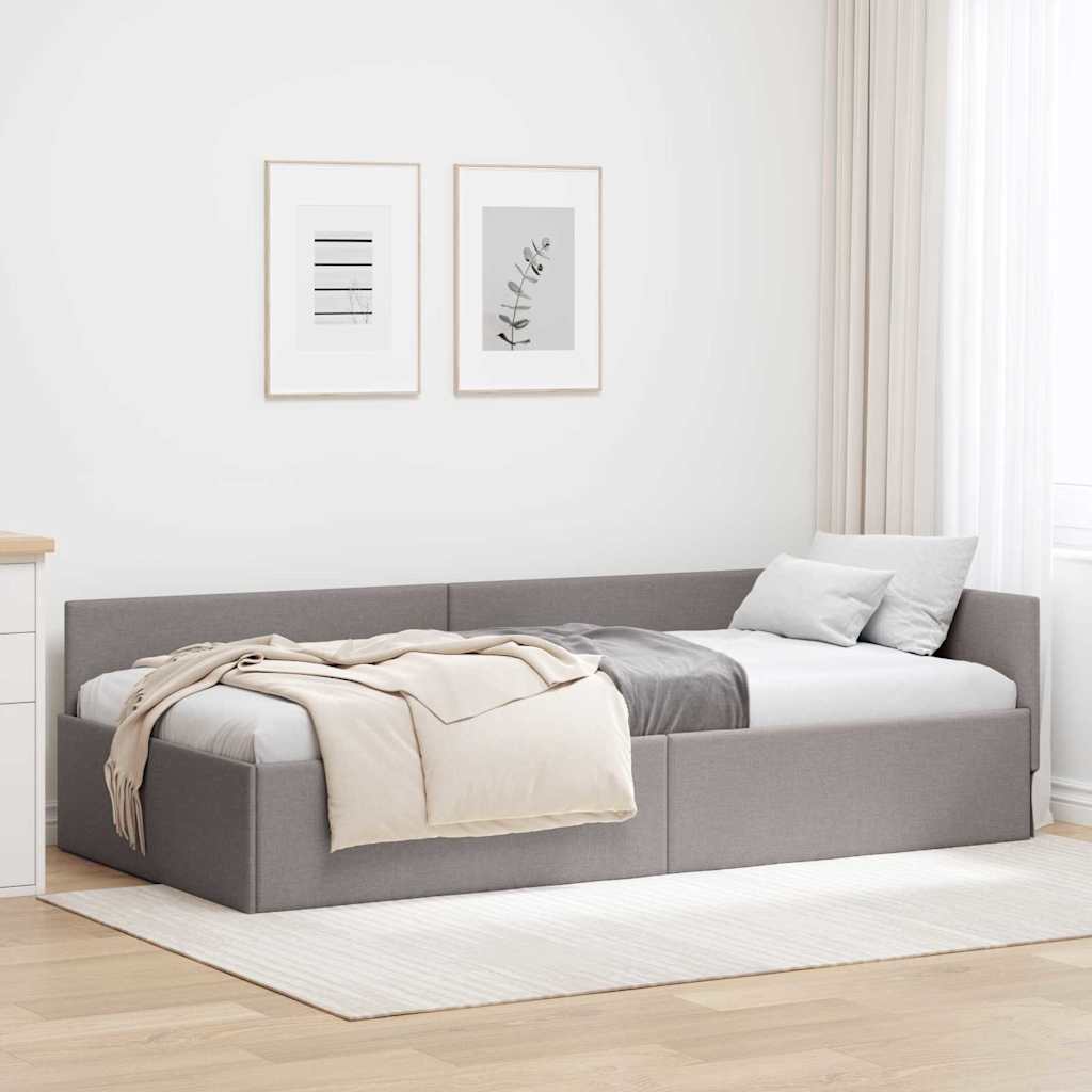 Rohový Rám Postele 90 Cm X 200 Cm Textil