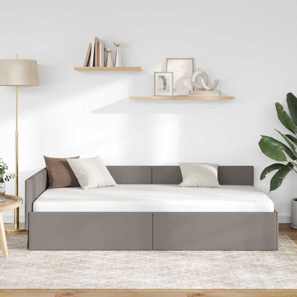 Rohový Rám Postele 90 Cm X 200 Cm Textil