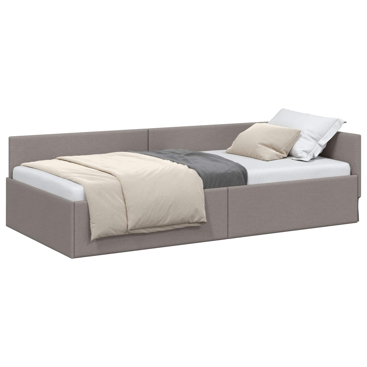 Rohový Rám Postele 90 Cm X 200 Cm Textil
