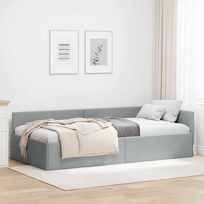 Rohový Rám Postele 100 Cm X 200 Cm Textil