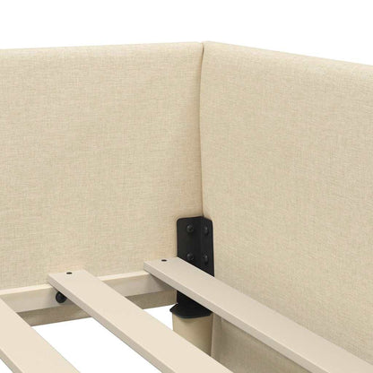 Rohový Rám Postele 100 Cm X 200 Cm Textil