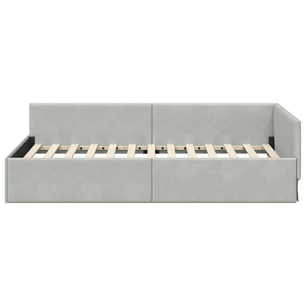 Rohový Rám Postele S Čelo 80 Cm X 200 Cm Samet
