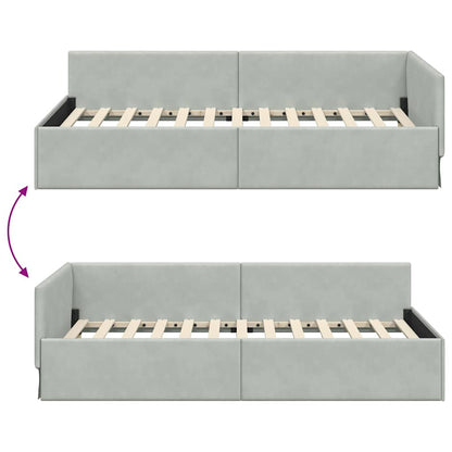 Rohový Rám Postele S Čelo 80 Cm X 200 Cm Samet