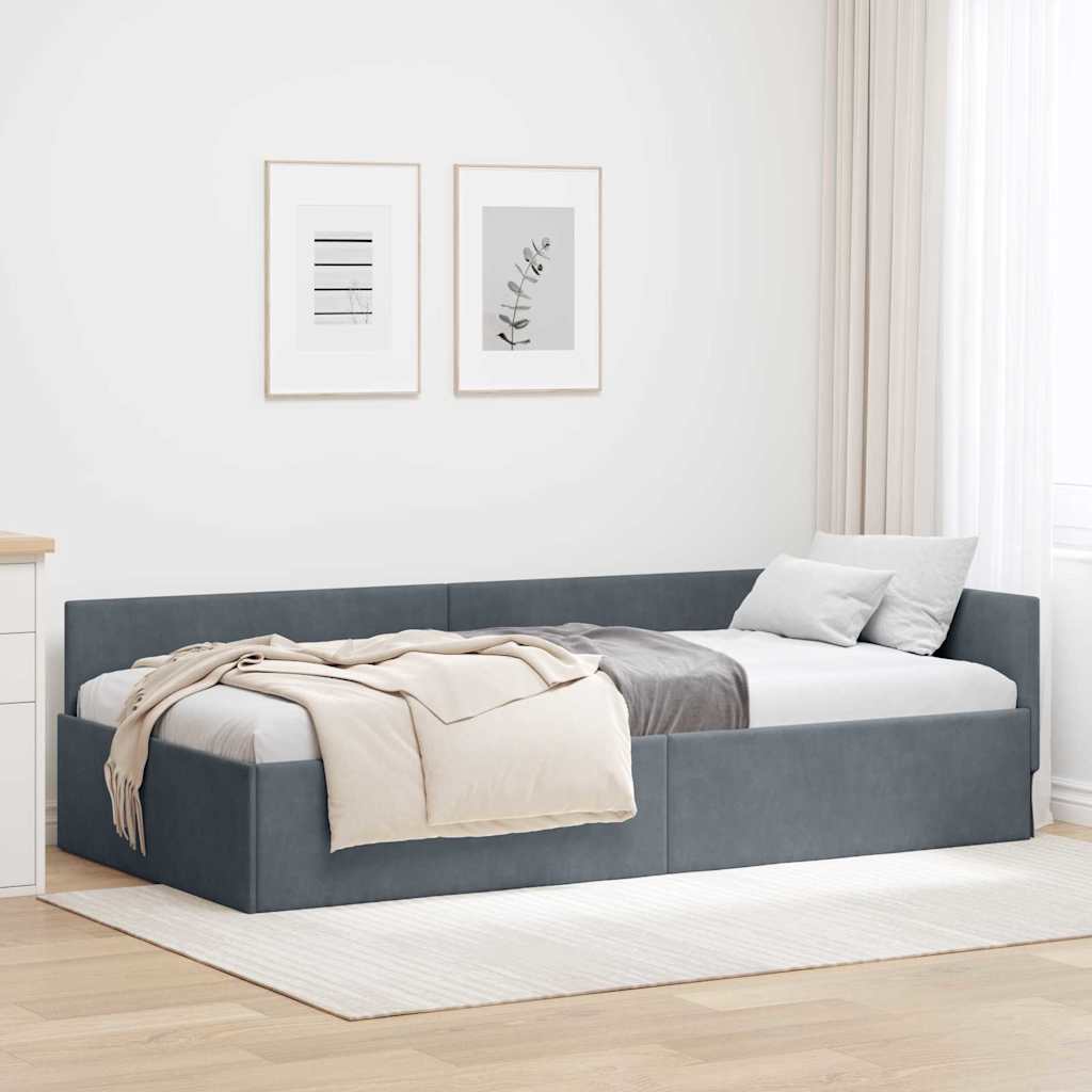 Rohový Rám Postele S Čelo 80 Cm X 200 Cm Samet