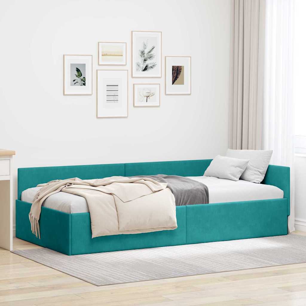 Rohový Rám Postele S Čelo 80 Cm X 200 Cm Samet