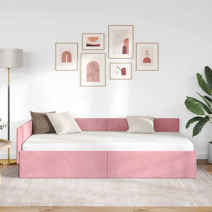 Rohový Rám Postele S Čelo 90 Cm X 190 Cm Samet