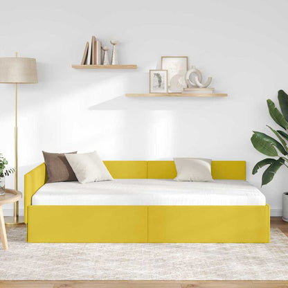 Rohový Rám Postele S Čelo 90 Cm X 190 Cm Samet