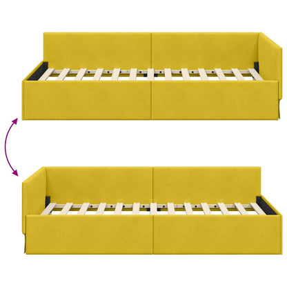 Rohový Rám Postele S Čelo 90 Cm X 190 Cm Samet