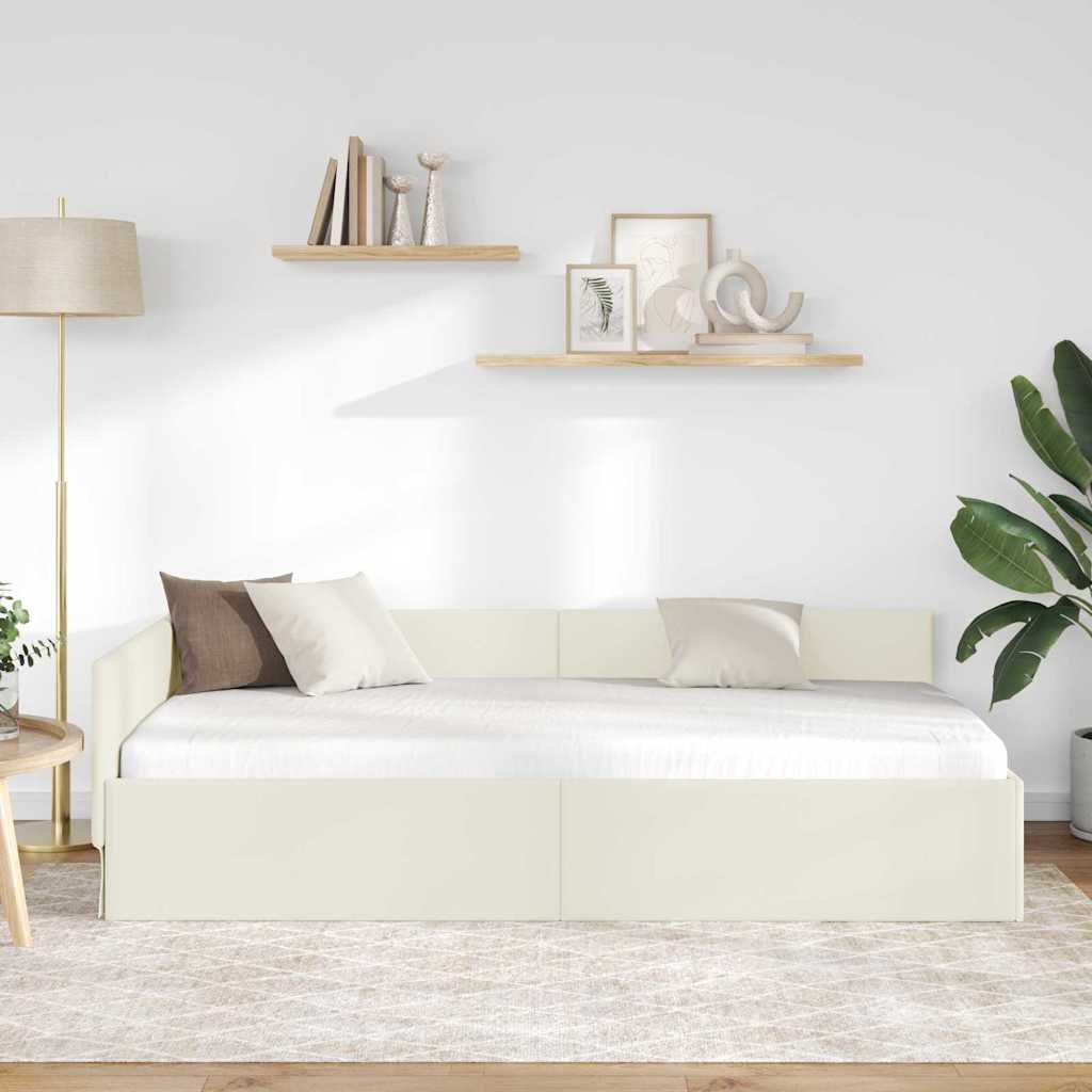 Rohový Rám Postele S Čelo 90 Cm X 190 Cm Samet