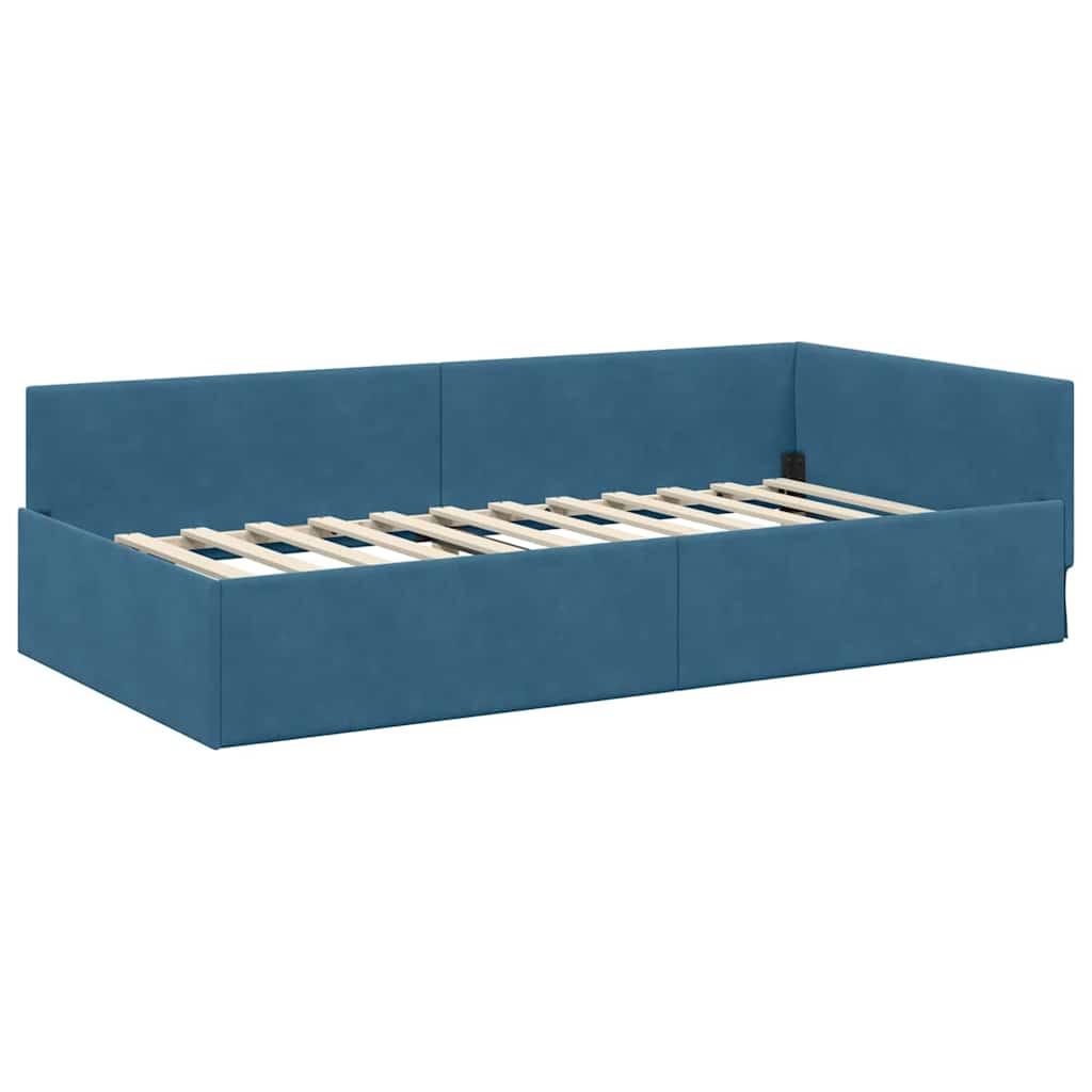 Rohový Rám Postele S Čelo 90 Cm X 200 Cm Samet
