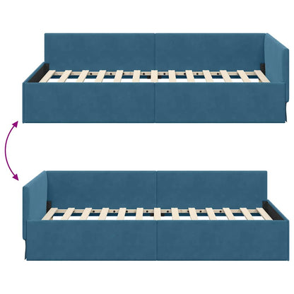 Rohový Rám Postele S Čelo 90 Cm X 200 Cm Samet