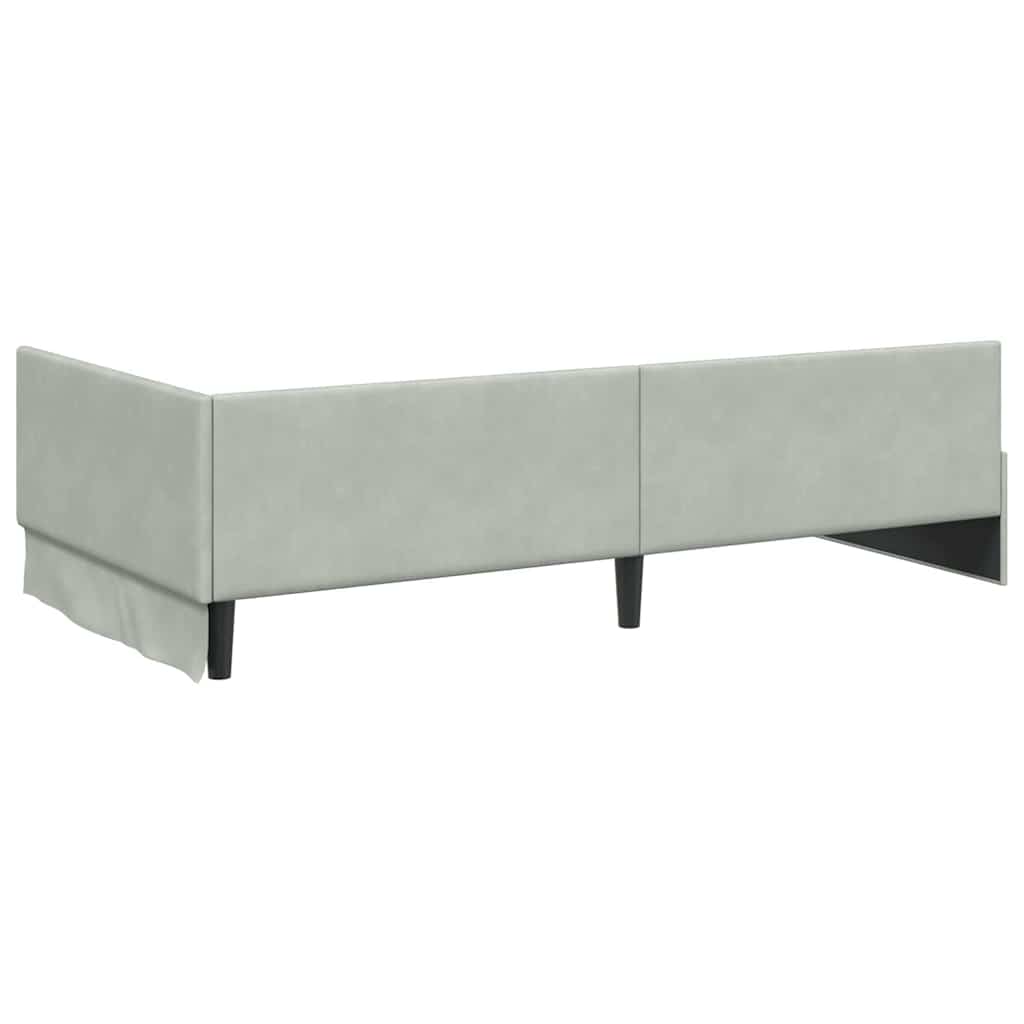 Rohový Rám Postele S Čelo 90 Cm X 200 Cm Samet
