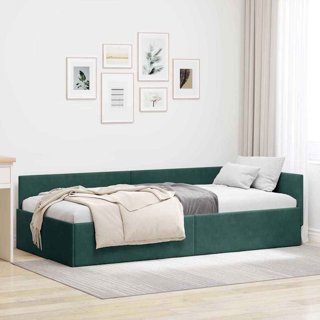 Rohový Rám Postele S Čelo 90 Cm X 200 Cm Samet