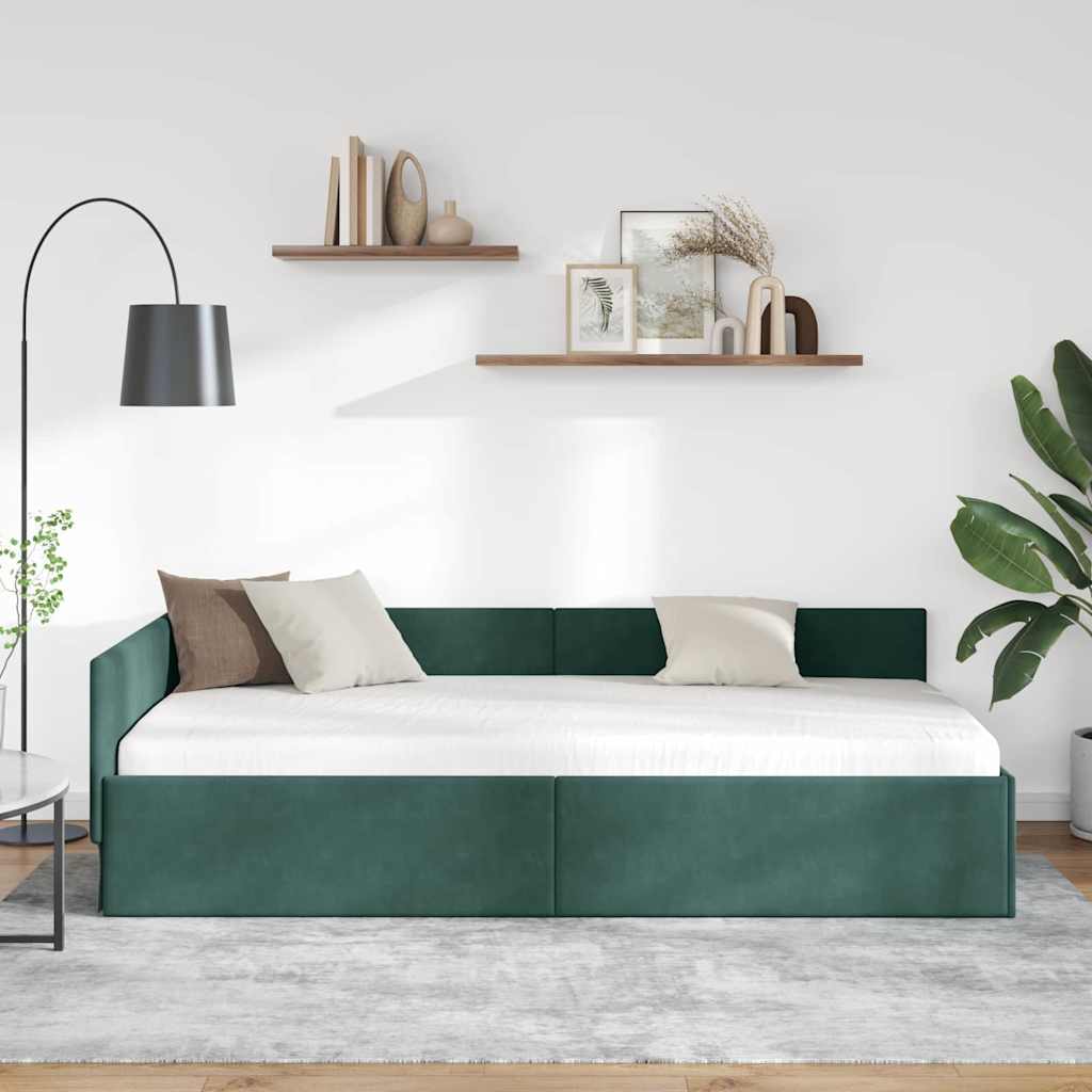 Rohový Rám Postele S Čelo 90 Cm X 200 Cm Samet