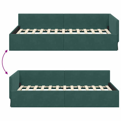 Rohový Rám Postele S Čelo 90 Cm X 200 Cm Samet