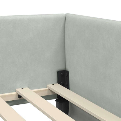 Rohový Rám Postele S Čelo 100 Cm X 200 Cm Samet
