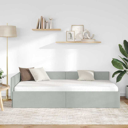 Rohový Rám Postele S Čelo 100 Cm X 200 Cm Samet