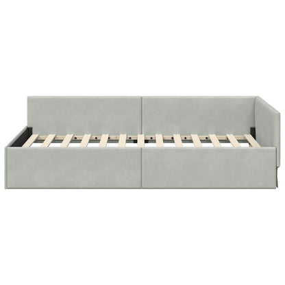 Rohový Rám Postele S Čelo 100 Cm X 200 Cm Samet