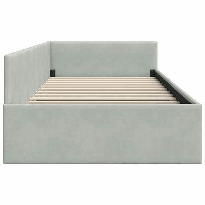 Rohový Rám Postele S Čelo 100 Cm X 200 Cm Samet