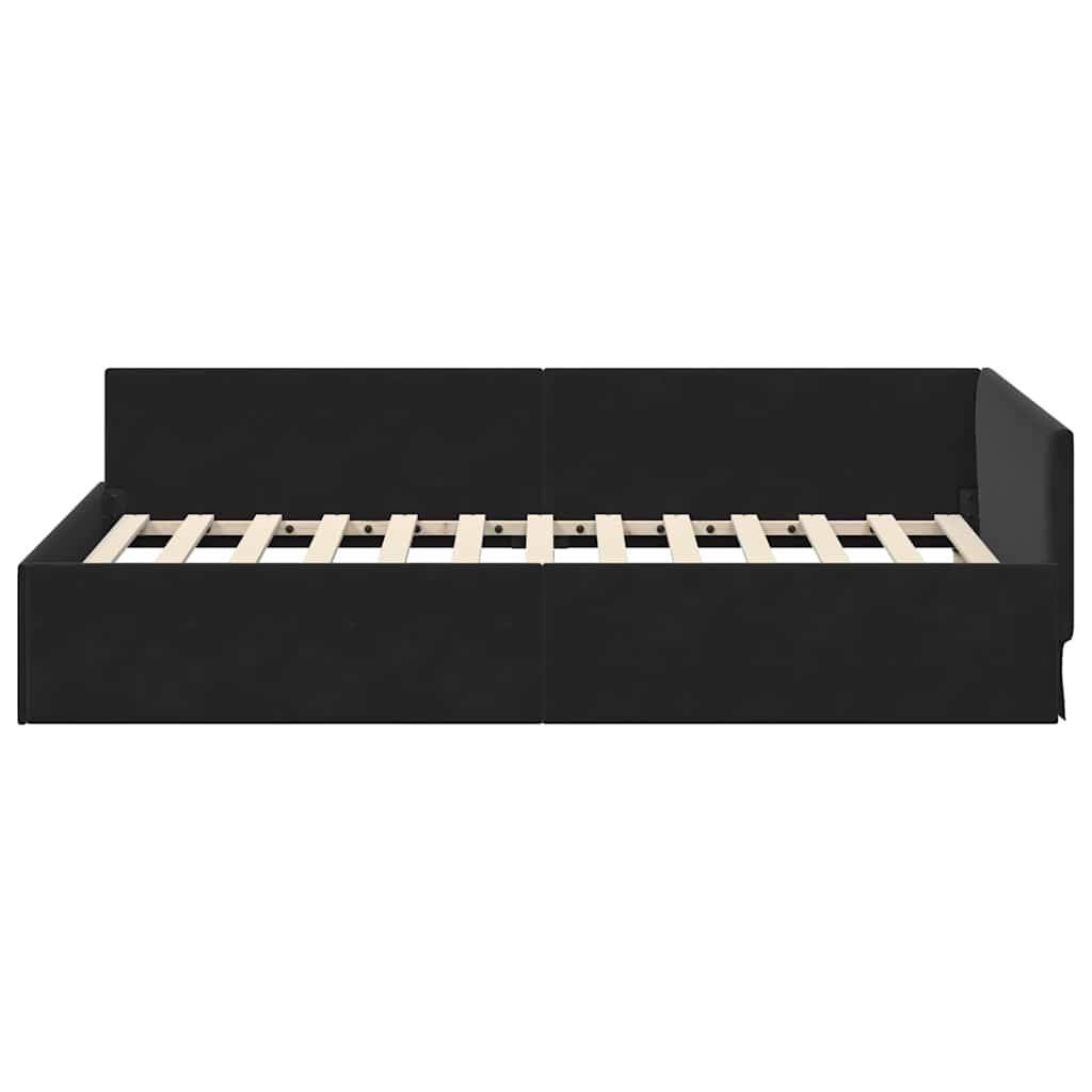 Rohový Rám Postele S Čelo 100 Cm X 200 Cm Samet