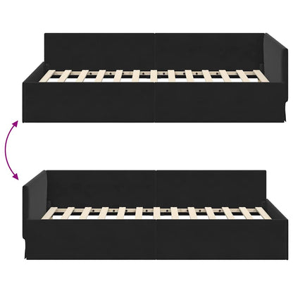 Rohový Rám Postele S Čelo 100 Cm X 200 Cm Samet