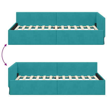 Rohový Rám Postele S Čelo 100 Cm X 200 Cm Samet