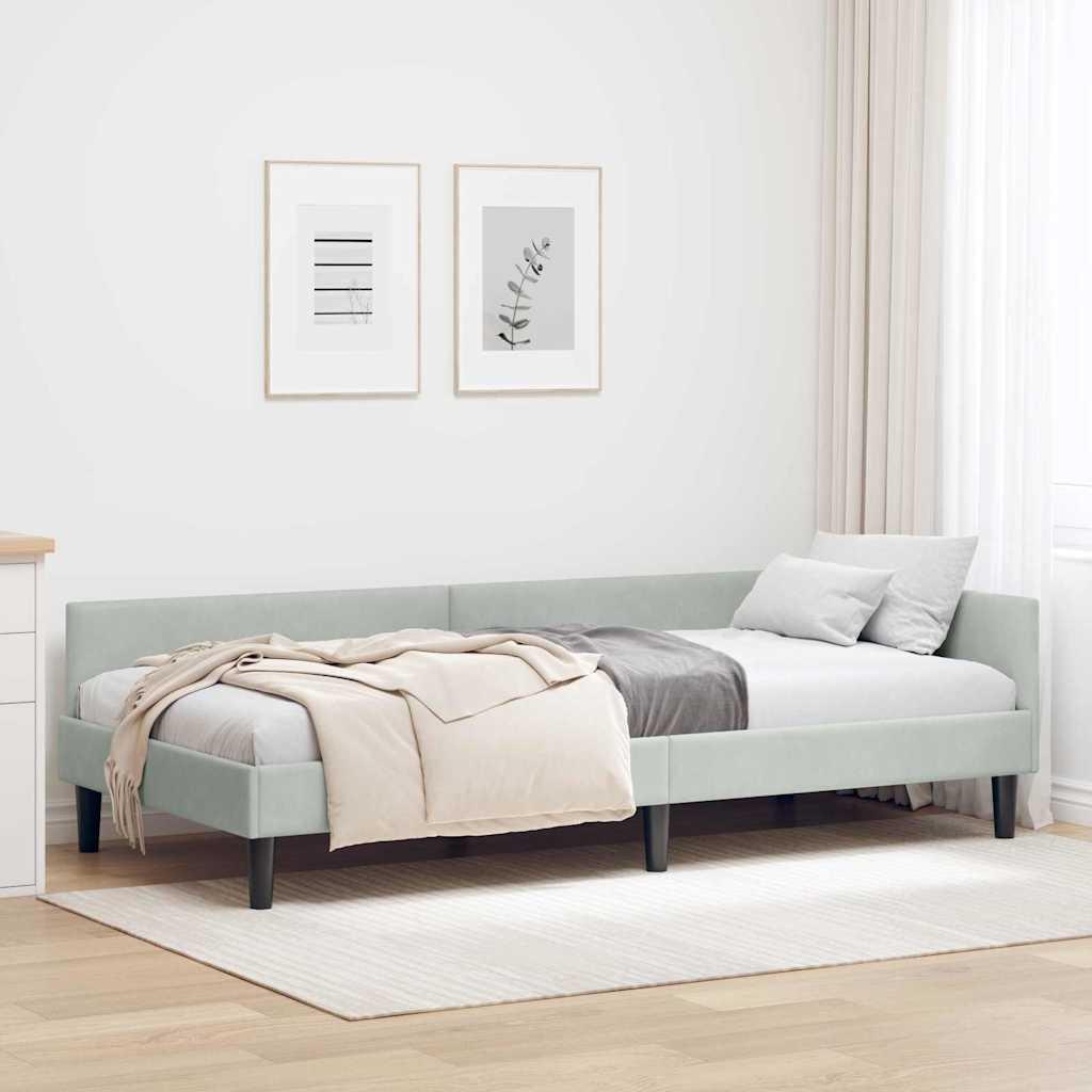 Rohový Rám Postele S Čelo 80 Cm X 200 Cm Samet