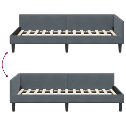 Rohový Rám Postele S Čelo 80 Cm X 200 Cm Samet