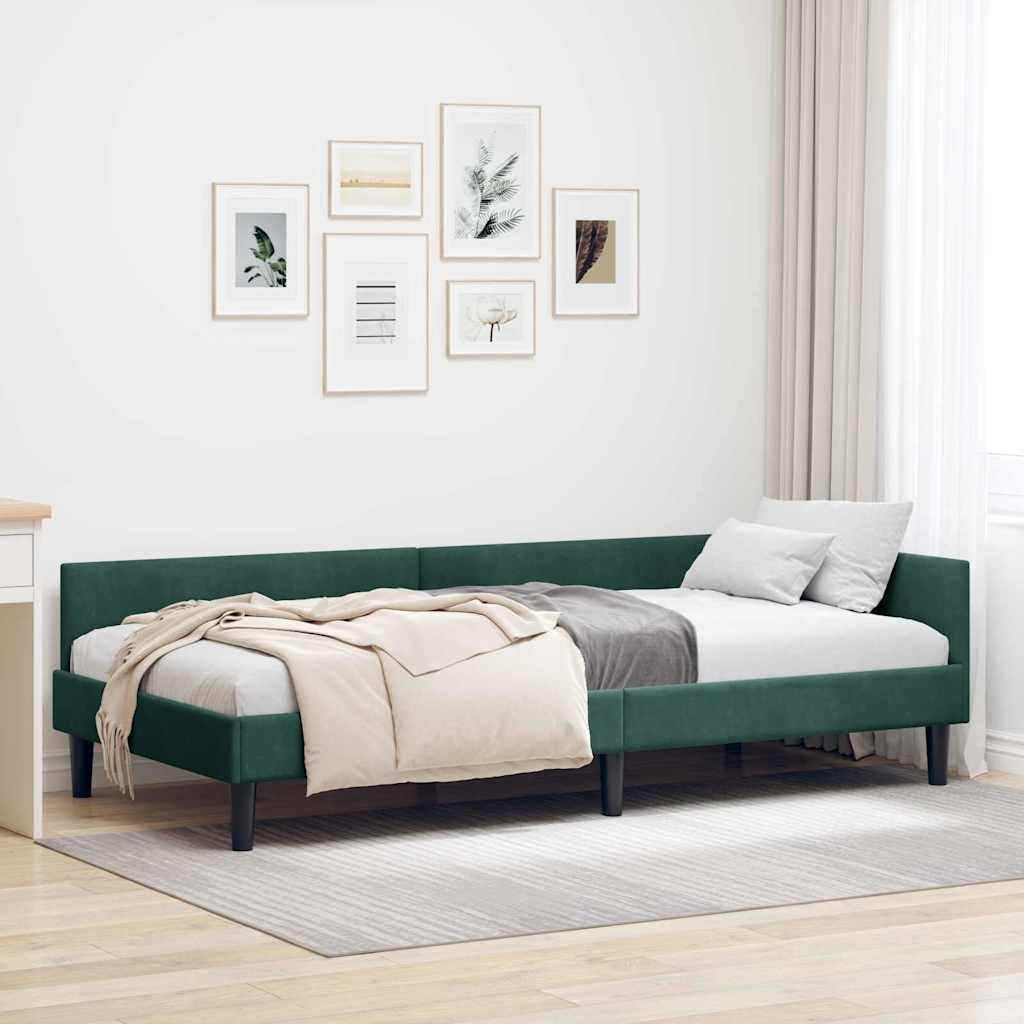 Rohový Rám Postele S Čelo 80 Cm X 200 Cm Samet