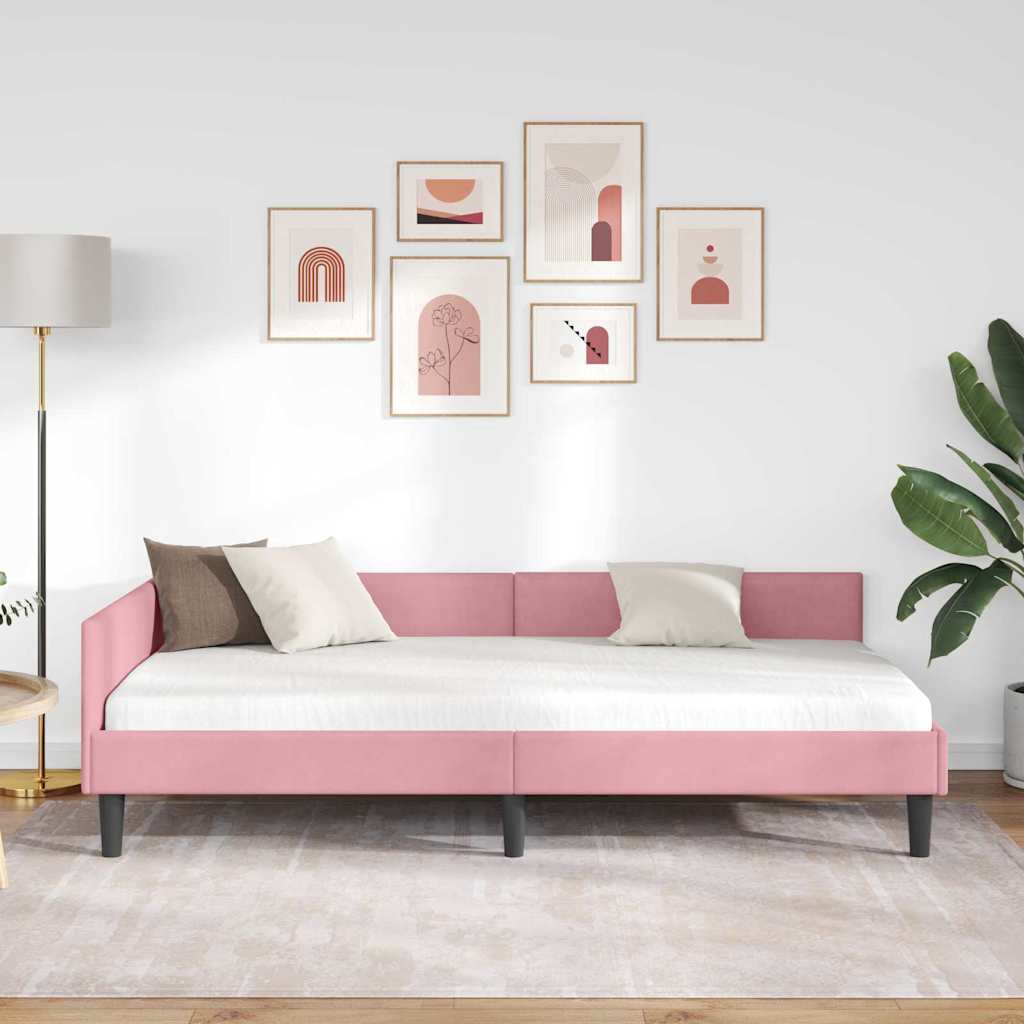Rohový Rám Postele S Čelo 80 Cm X 200 Cm Samet