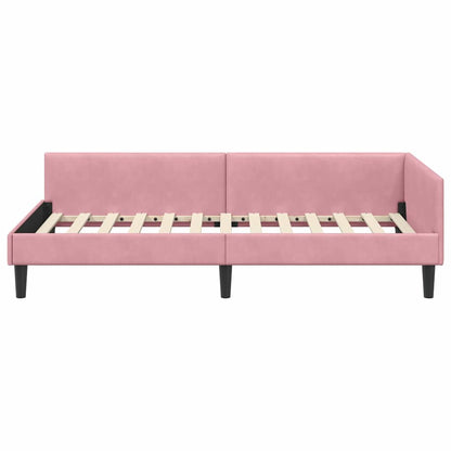 Rohový Rám Postele S Čelo 80 Cm X 200 Cm Samet