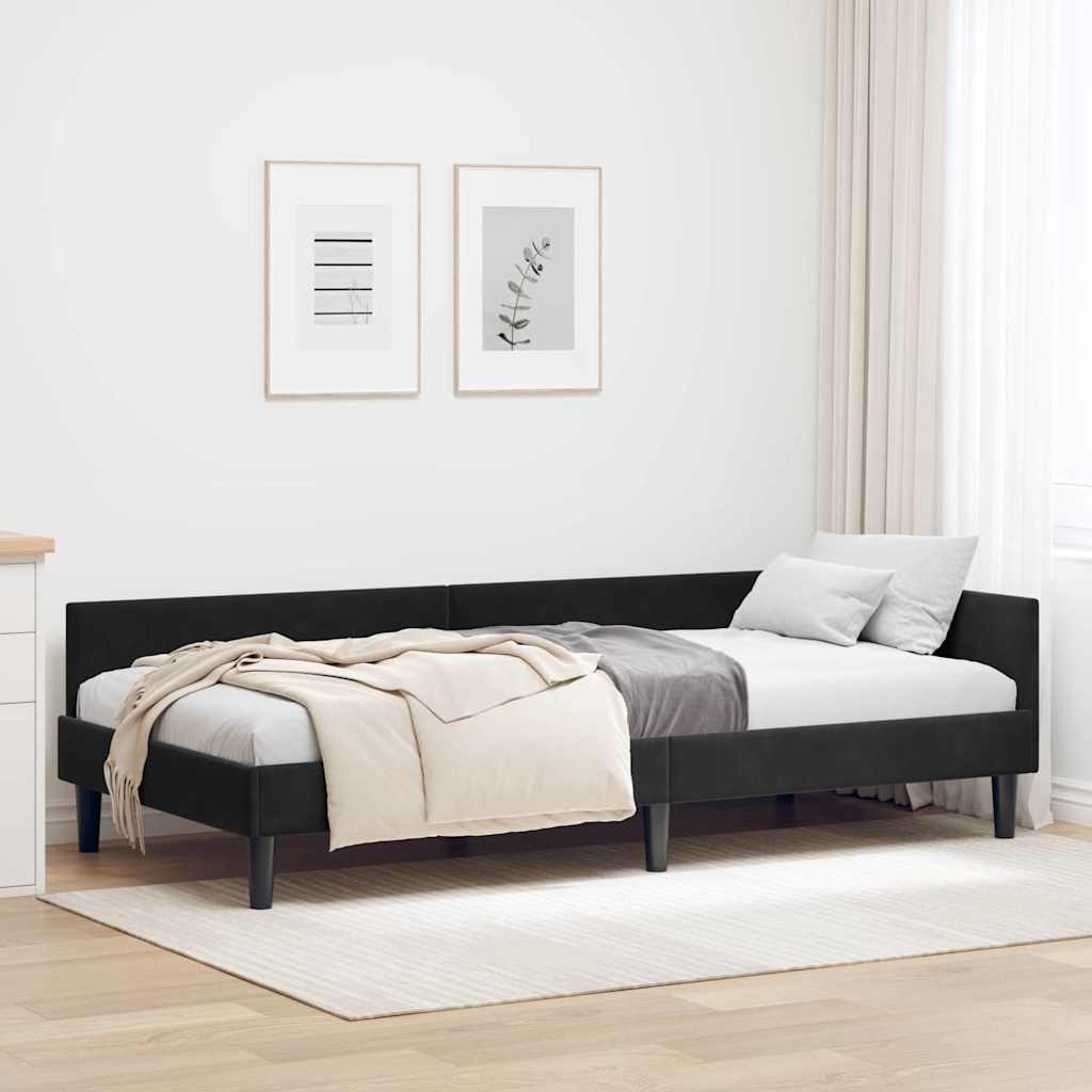 Rohový Rám Postele S Čelo 80 Cm X 200 Cm Samet