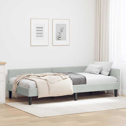 Rohový Rám Postele S Čelo 90 Cm X 190 Cm Samet