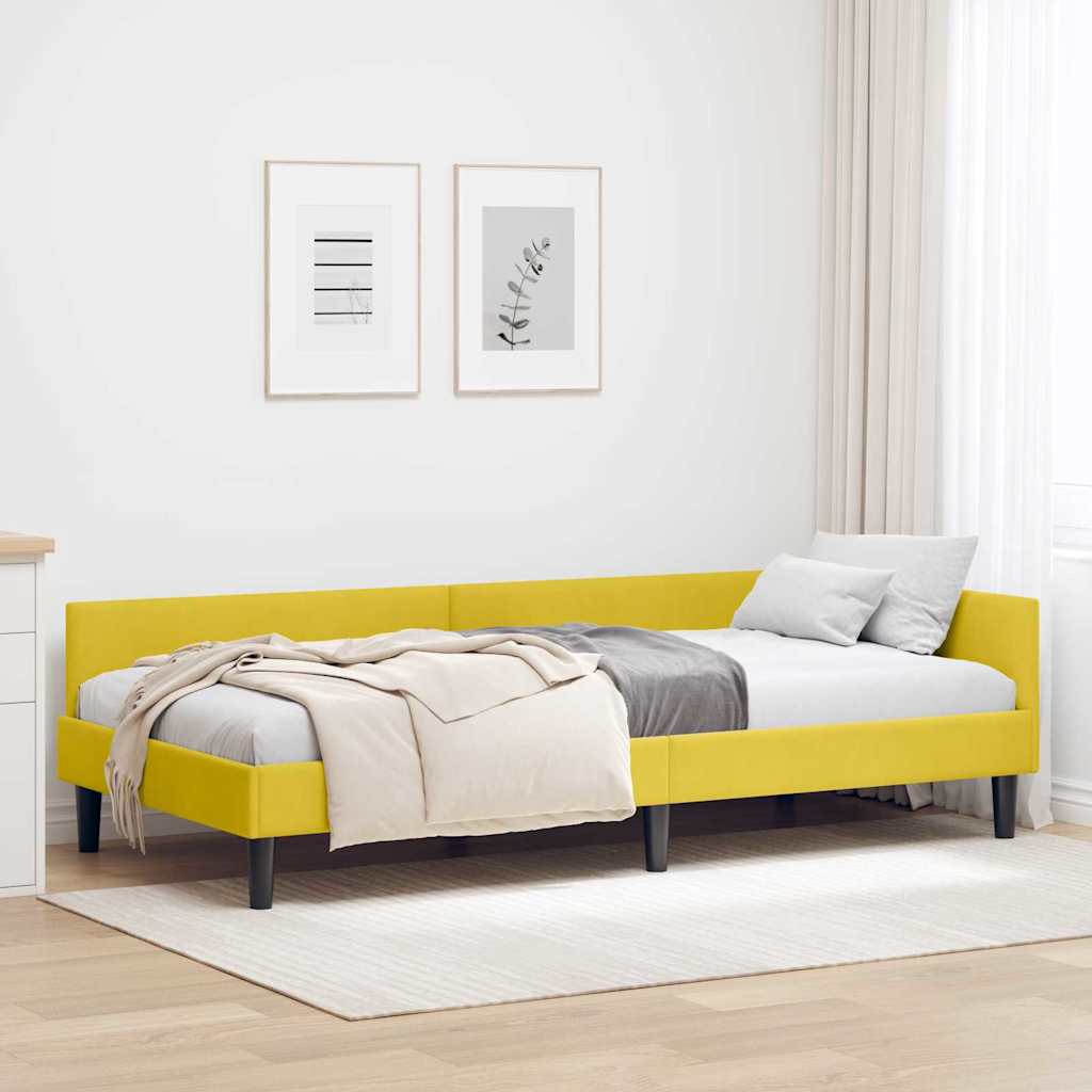 Rohový Rám Postele S Čelo 90 Cm X 190 Cm Samet