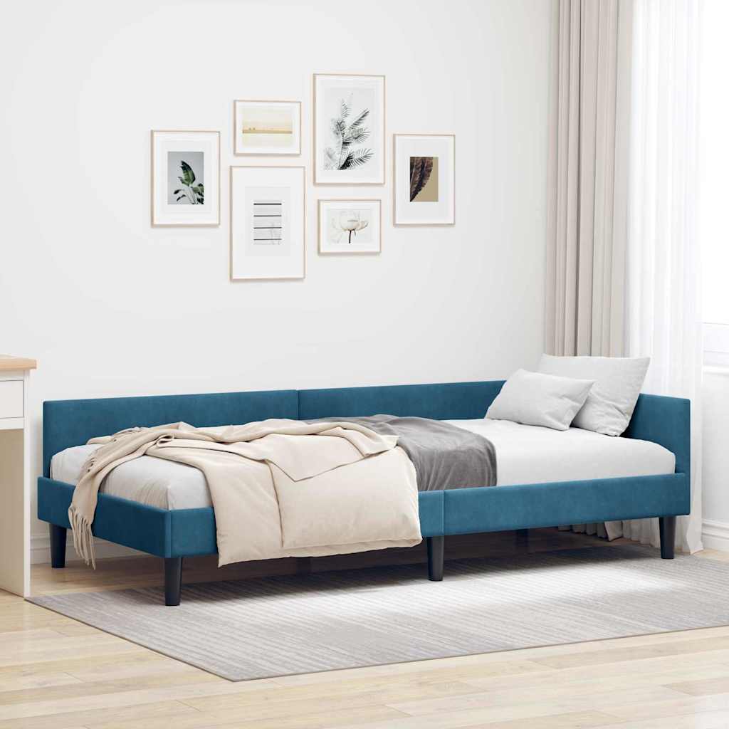 Rohový Rám Postele S Čelo 90 Cm X 200 Cm Samet