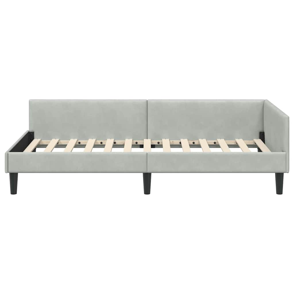 Rohový Rám Postele S Čelo 90 Cm X 200 Cm Samet