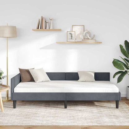 Rohový Rám Postele S Čelo 90 Cm X 200 Cm Samet