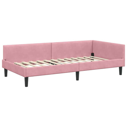 Rohový Rám Postele S Čelo 90 Cm X 200 Cm Samet