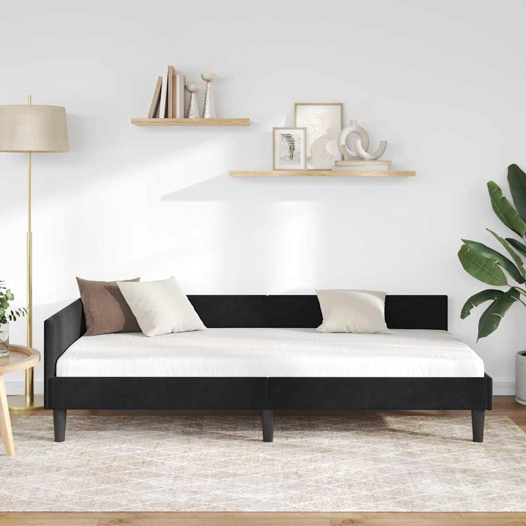 Rohový Rám Postele S Čelo 90 Cm X 200 Cm Samet