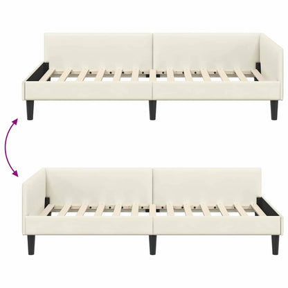 Rohový Rám Postele S Čelo 90 Cm X 200 Cm Samet