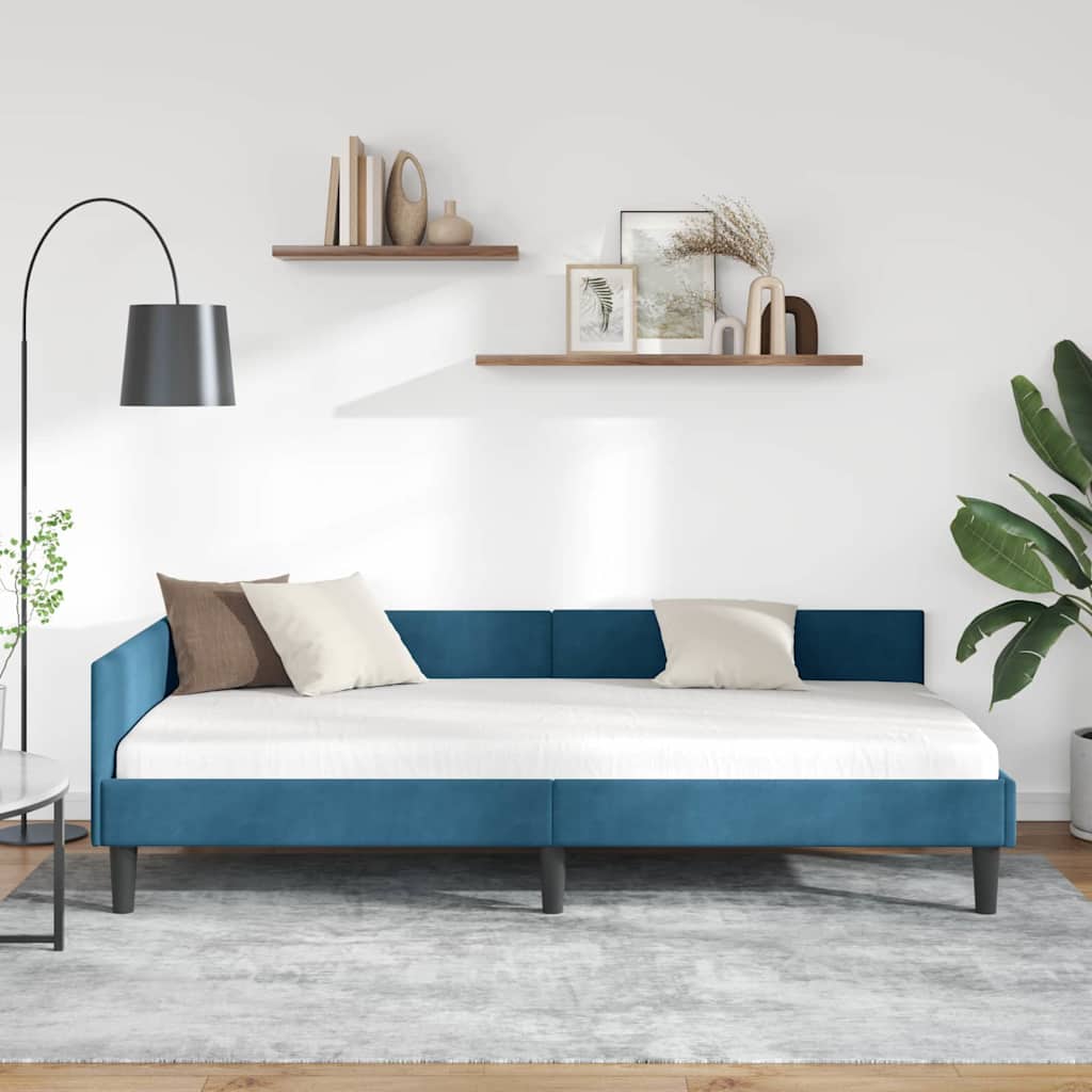 Rohový Rám Postele S Čelo 100 Cm X 200 Cm Samet