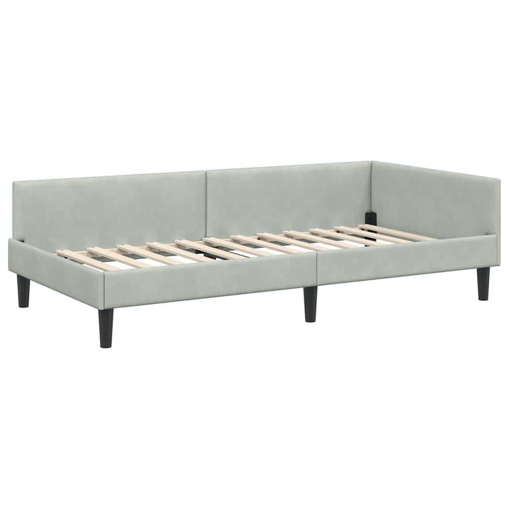 Rohový Rám Postele S Čelo 100 Cm X 200 Cm Samet
