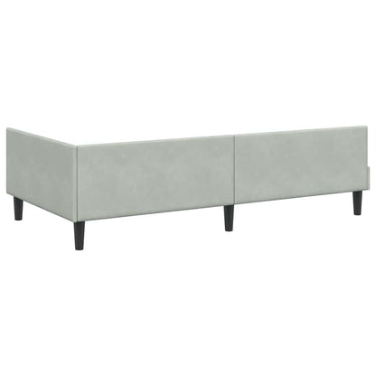 Rohový Rám Postele S Čelo 100 Cm X 200 Cm Samet